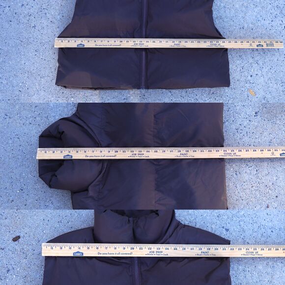 PLT Plus Cropped Puffer Vest XL Brown Utility Gorpcore Quilted Zip Front - Picture 12 of 16